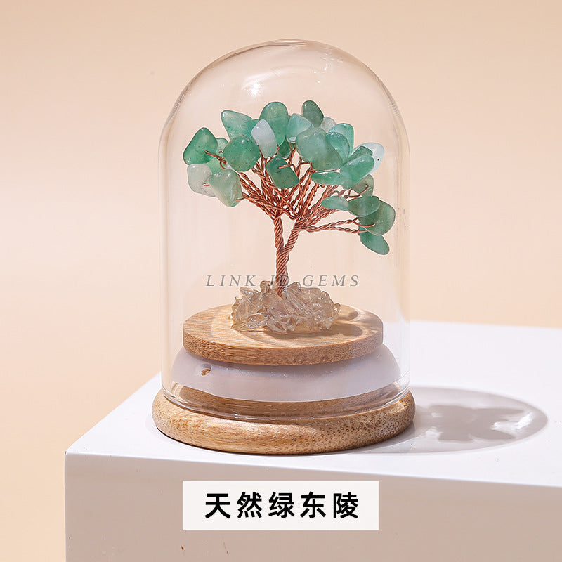 Jingdian jewelry natural crystal crushed stone wishing bottle money tree desktop office ornaments crystal handicrafts