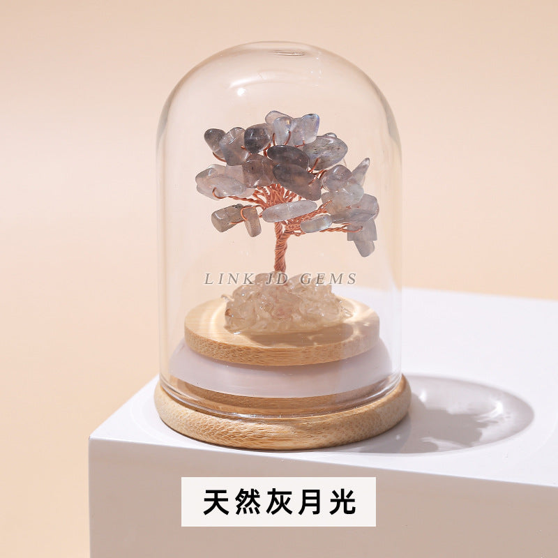 Jingdian jewelry natural crystal crushed stone wishing bottle money tree desktop office ornaments crystal handicrafts