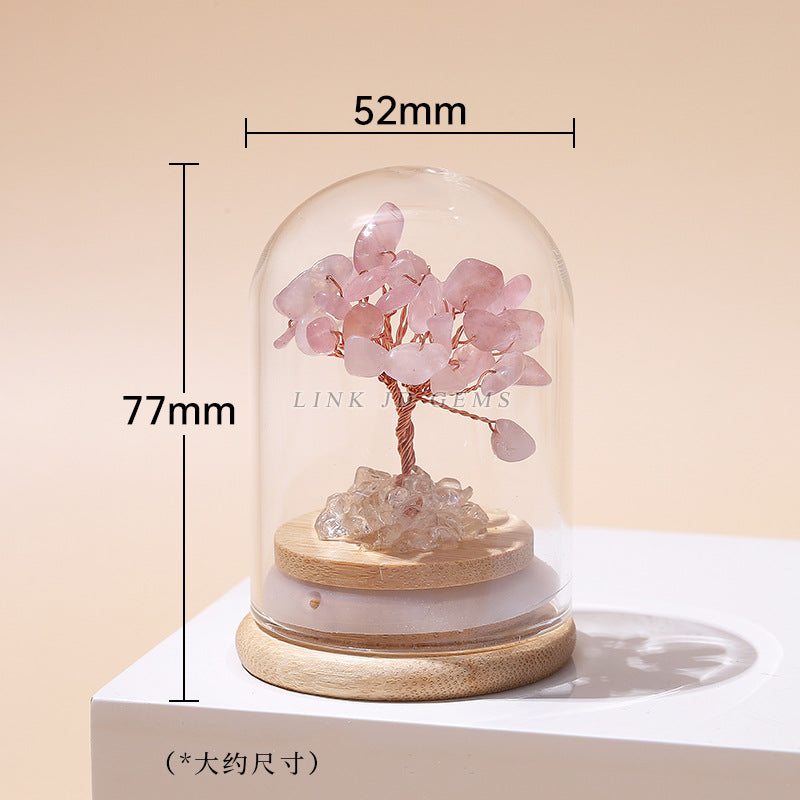 Jingdian jewelry natural crystal crushed stone wishing bottle money tree desktop office ornaments crystal handicrafts