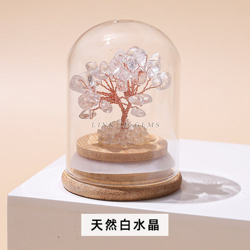 Jingdian jewelry natural crystal crushed stone wishing bottle money tree desktop office ornaments crystal handicrafts
