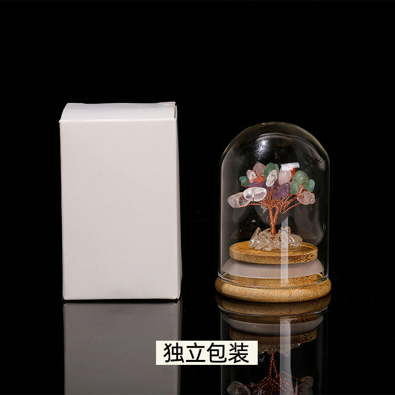Jingdian jewelry natural crystal crushed stone wishing bottle money tree desktop office ornaments crystal handicrafts