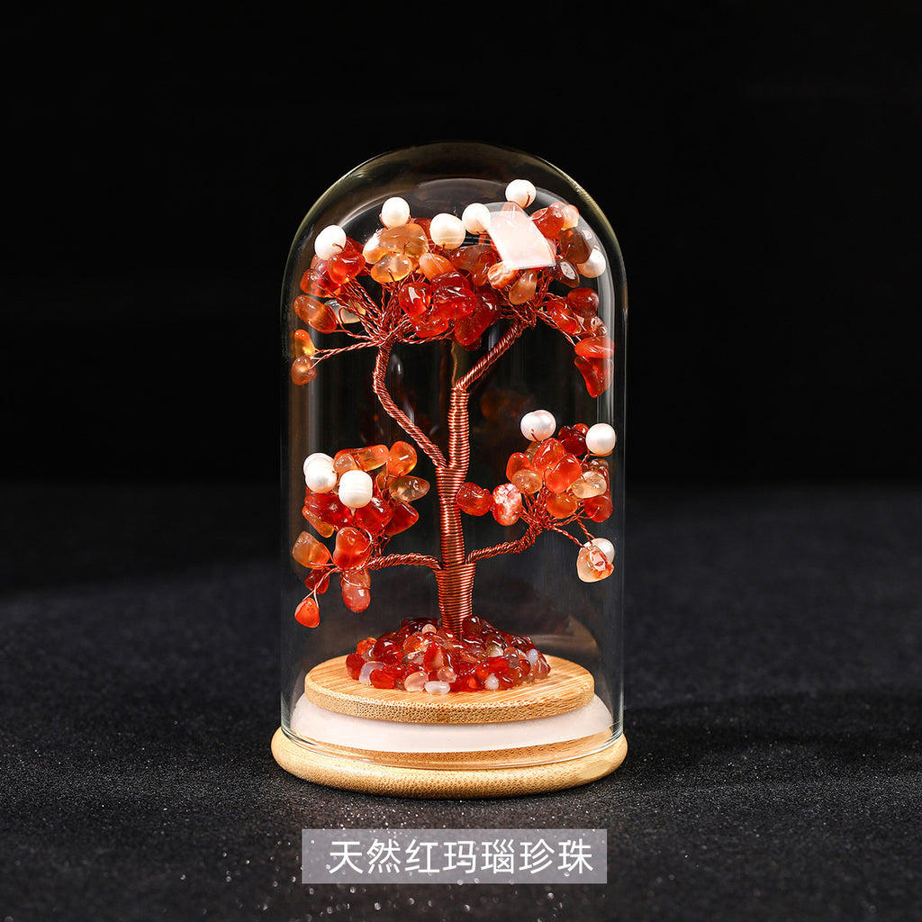 Jingdian jewelry natural crystal crushed stone wishing bottle money tree desktop office ornaments crystal handicrafts
