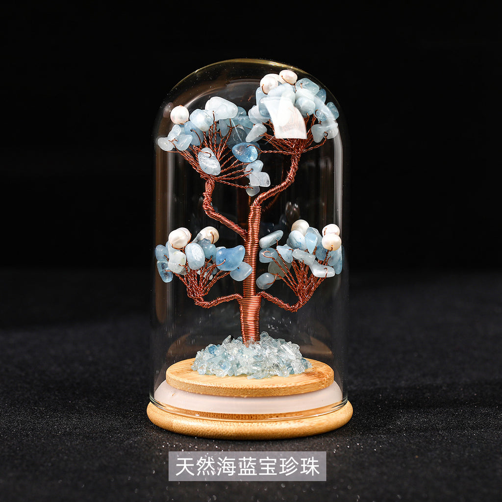 Jingdian jewelry natural crystal crushed stone wishing bottle money tree desktop office ornaments crystal handicrafts