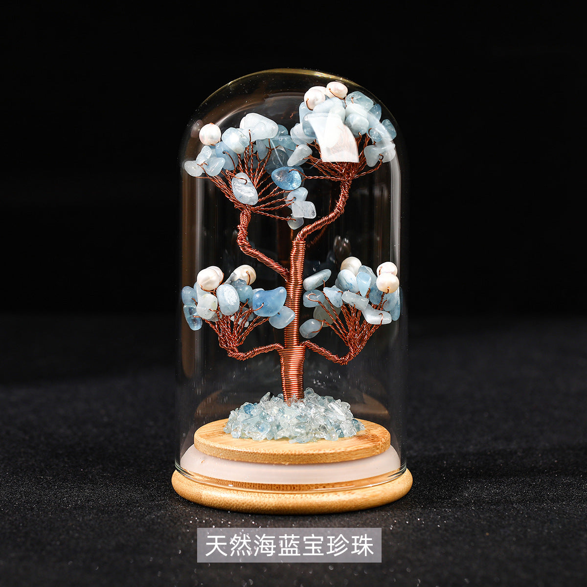 Jingdian jewelry natural crystal crushed stone wishing bottle money tree desktop office ornaments crystal handicrafts