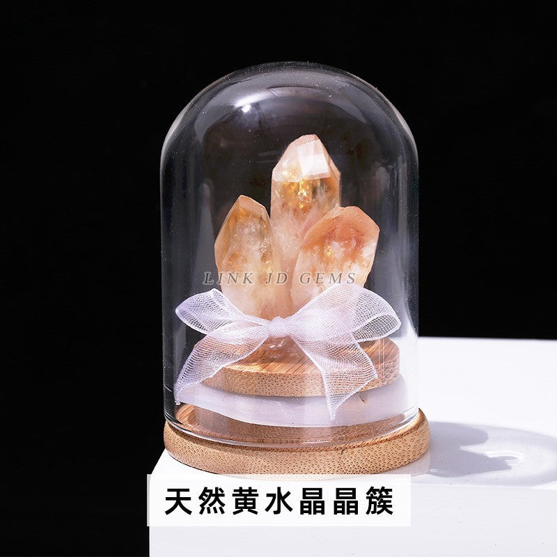 Jingdian jewelry natural crystal crushed stone wishing bottle money tree desktop office ornaments crystal handicrafts