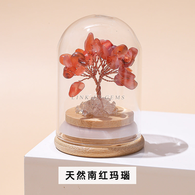 Jingdian jewelry natural crystal crushed stone wishing bottle money tree desktop office ornaments crystal handicrafts