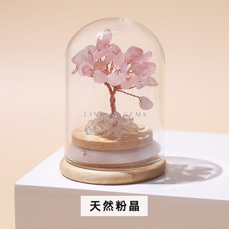 Jingdian jewelry natural crystal crushed stone wishing bottle money tree desktop office ornaments crystal handicrafts