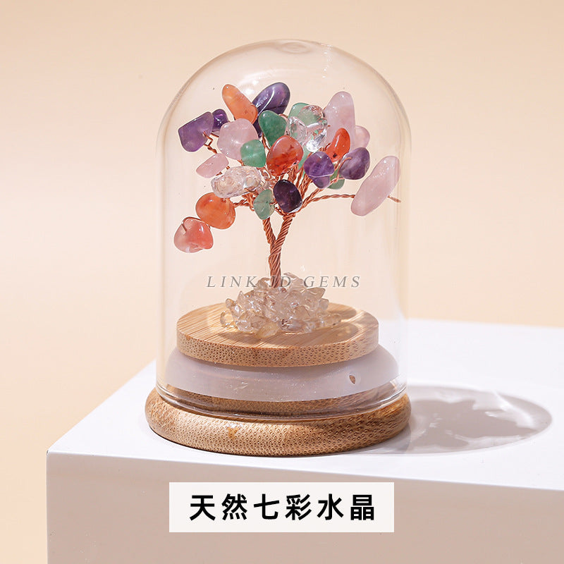 Jingdian jewelry natural crystal crushed stone wishing bottle money tree desktop office ornaments crystal handicrafts