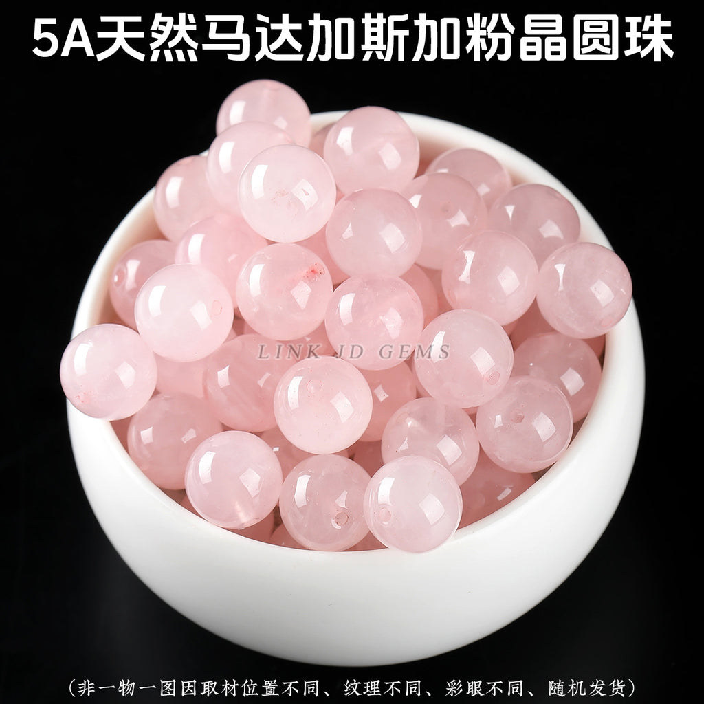 Jingdian Jewelry, Natural Crystal Loose Beads Agate Round Beads Handmade DIY Bracelet Cinnabar Accessories Wood Beads work in progress