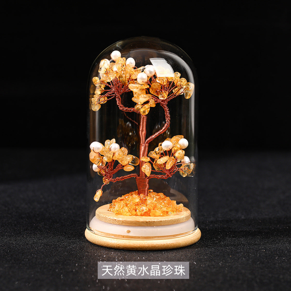 Jingdian jewelry natural crystal crushed stone wishing bottle money tree desktop office ornaments crystal handicrafts