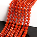 Second-generation Nanhong agate loose beads, red agate round beads, bracelet with beads, handmade DIY jewelry accessories materials